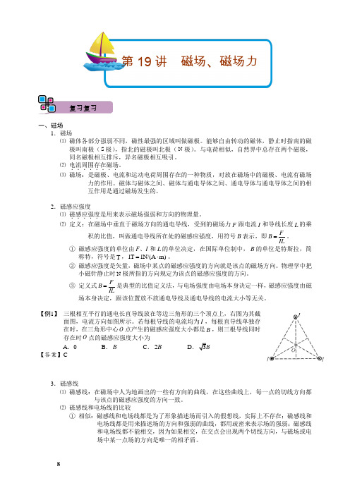 高中物理《磁场、磁场力》