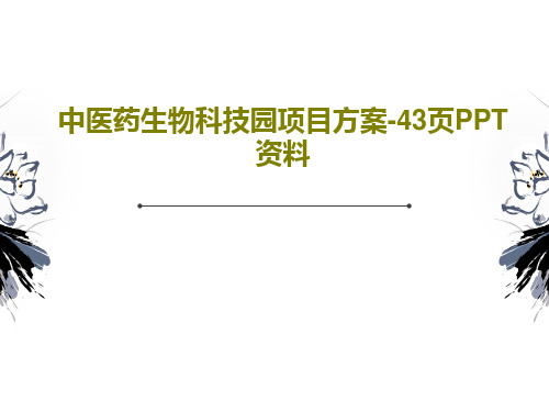 中医药生物科技园项目方案-43页PPT资料共45页文档