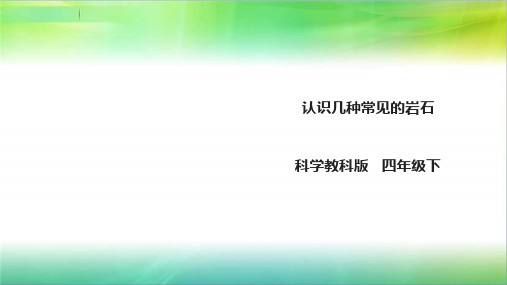 教科版小学科学四年级下册科学4.2《认识几种常见的岩石》课件(31张PPT)