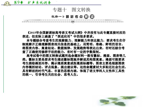 高三语文一轮复习 课件 第二编 专题考点突破 图文转换 课件(36张)