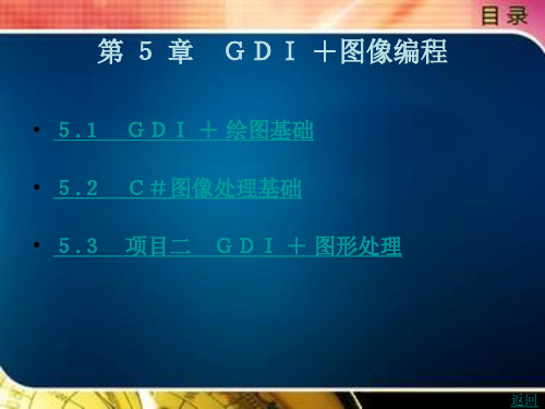 C#程序设计案例教程第 5 章 GDI +图像编程