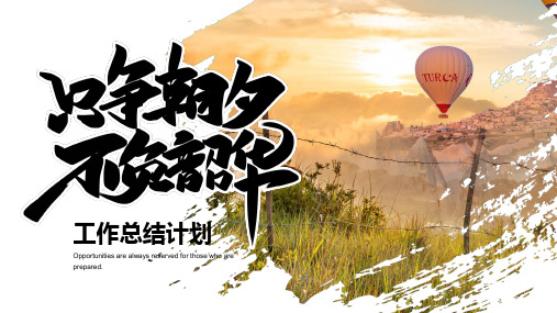 大气商务只争朝夕不负韶华ppt
