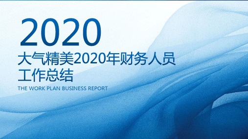 大气精美2020年财务人员工作总结PPT