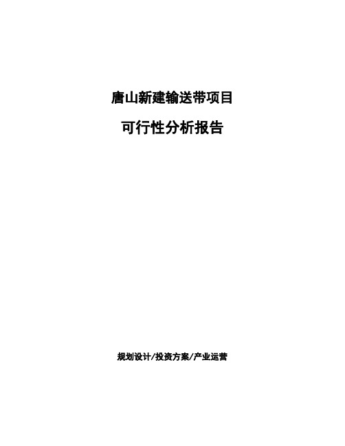 唐山新建输送带项目可行性分析报告