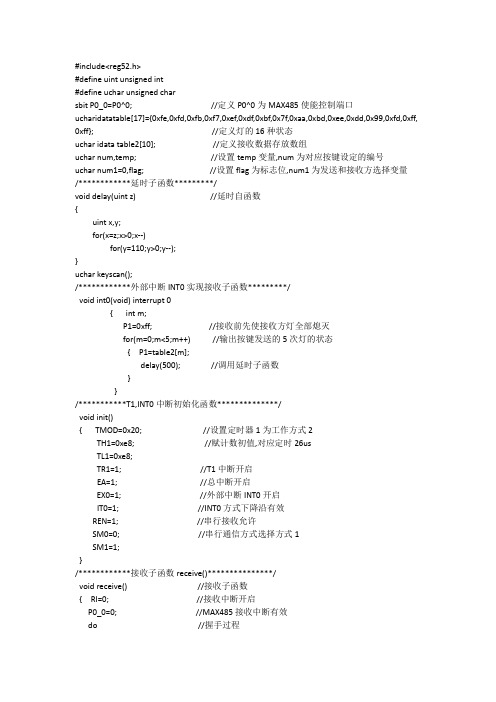 MAX485两单片机半双工通信