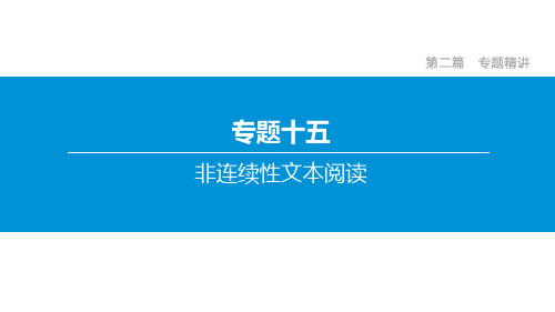 中考语文复习专题课件：非连续性文本阅读