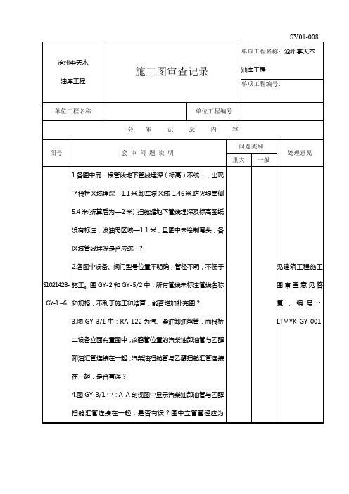 SY01-008施工图审查记录