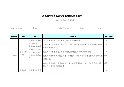 事业部总助、职能总监——管理岗位的素质要求