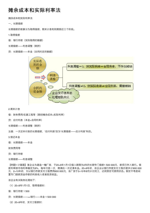 摊余成本和实际利率法