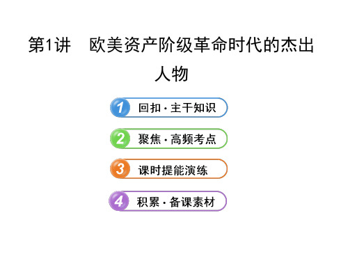 2014届高三历史一轮复习课件选修4.2.1欧美资产阶级革命时代的杰出人物