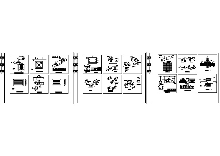 暖通类目风管安装节点的大样设计图纸