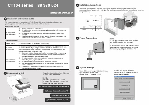 Crouzet CT104 Series HMI 6051 Installation and Sta