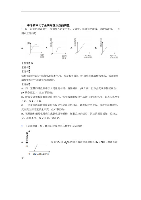 备战中考化学—金属与酸反应的图像的综合压轴题专题复习含详细答案