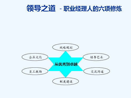 《领导之道-职业经理人的六项修炼》(高建华)