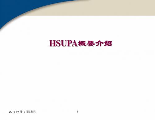 HSUPA技术说明