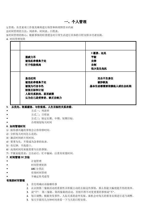 完整的管理学资料