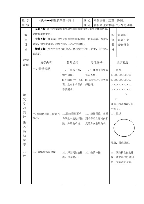 《武术---初级长拳第一路 》 