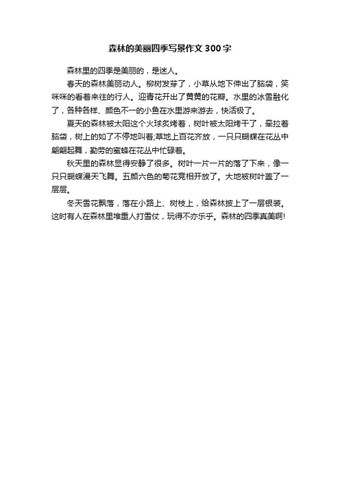 森林的美丽四季写景作文300字