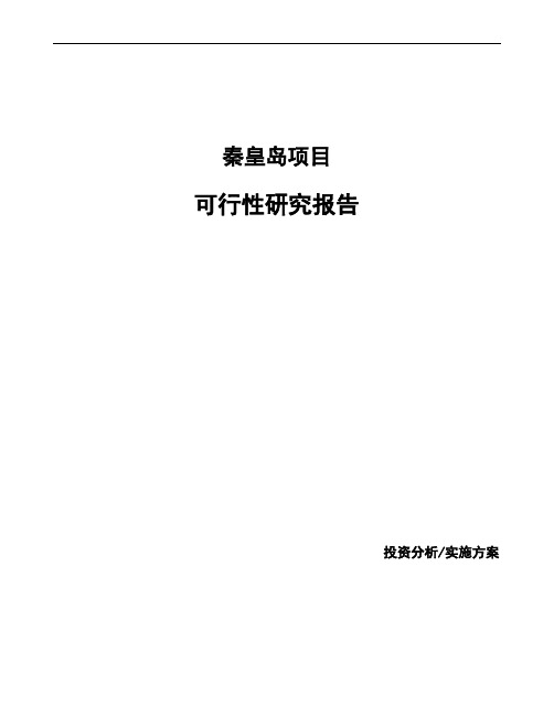 秦皇岛项目可行性研究报告参考模板