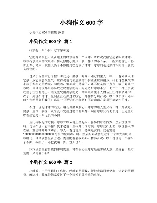 小狗作文600字