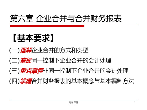 企业合并与合并财务报表PPT课件