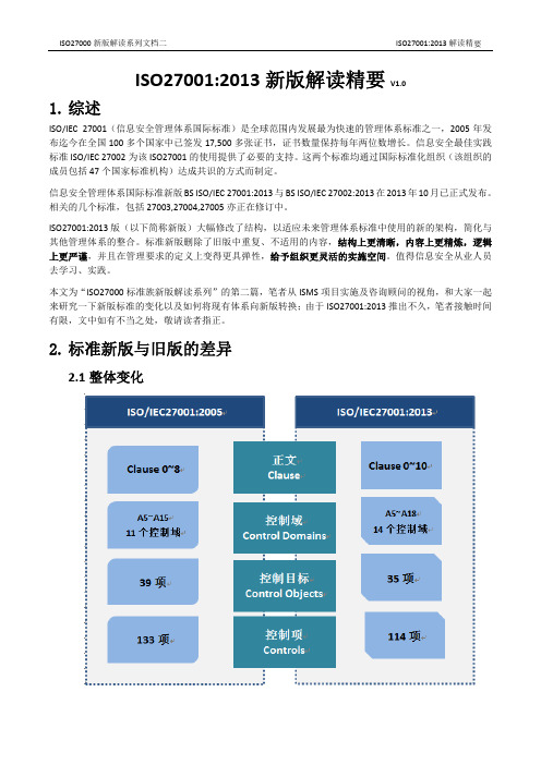 ISO27001 2013新版解读精要