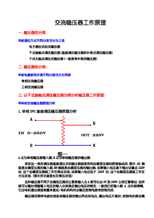 关于交流稳压器