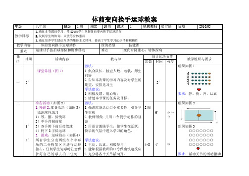 体前变向换手运球教案