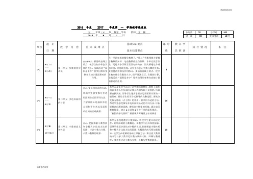 2016 年至 2017 年度第 一 学期教学进度表.doc