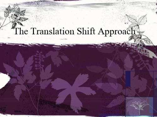 The Translation Shift Approach