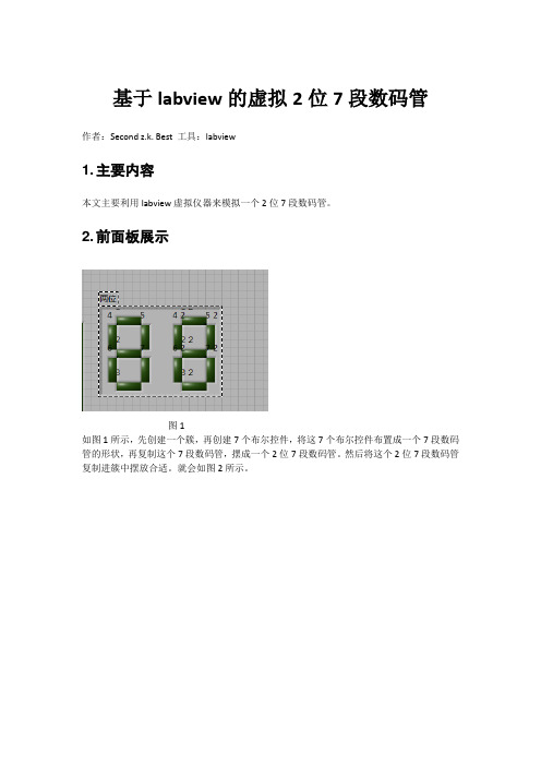 基于labview的模拟2位7段数码管设计