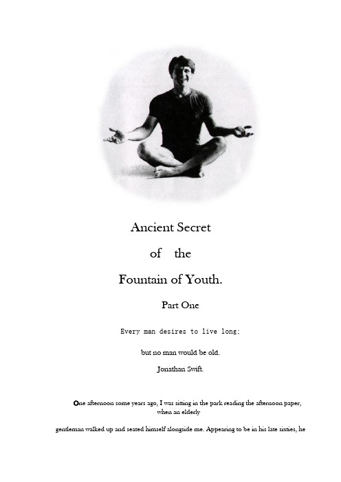 Ancient Secret of the Fountain of__ Youth