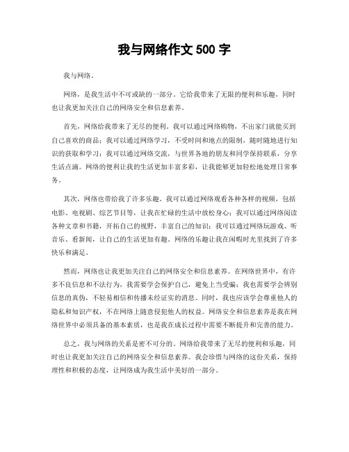 我与网络作文500字