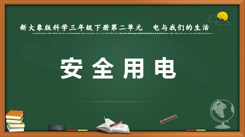 新大象版科学三年级下册《安全用电》优质课件