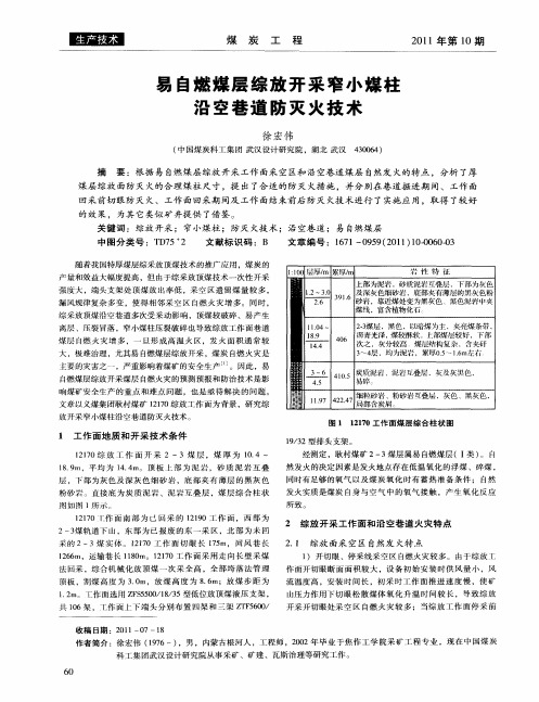 易自燃煤层综放开采窄小煤柱沿空巷道防灭火技术