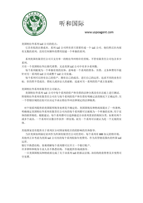 美国特拉华注册LLC公司的优缺点