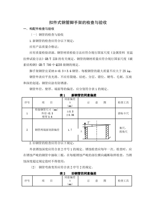 (土建施工)扣件式钢管脚手架的检查与验收