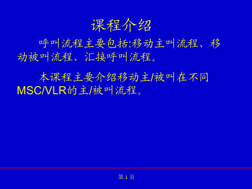 呼叫基本信令流程