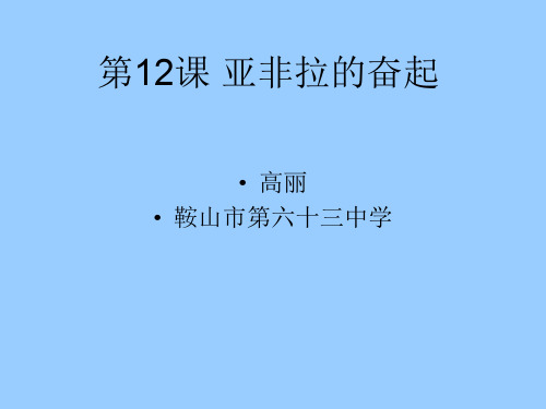 历史人教版九年级下册《第12课亚非拉的奋起》课件公开课(1)