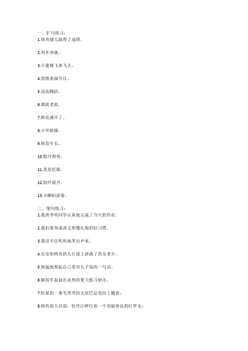 句式练习