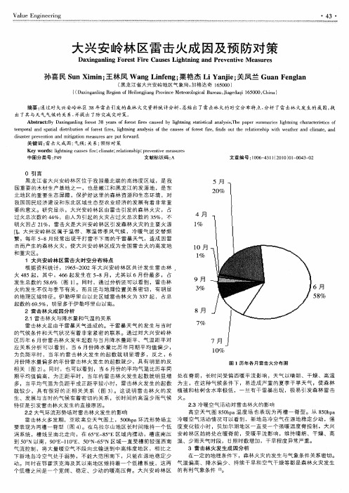 大兴安岭林区雷击火成因及预防对策