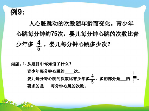 【最新】人教版六年级数学上册《连续求一个数的几分之几是多少(修正)》优质课课件.ppt