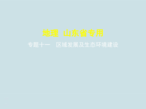 高中地理复习专题十一《区域发展及生态环境建设》PPT课件