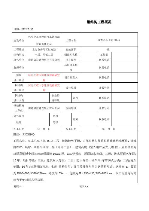 钢结构工程概况gj1.1