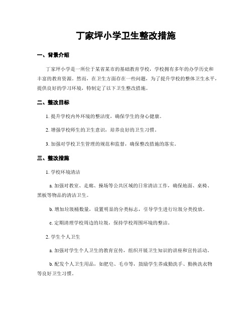 丁家坪小学卫生整改措施