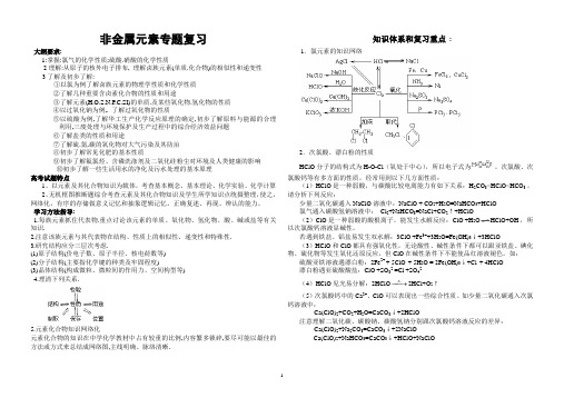 非金属元素专题复习