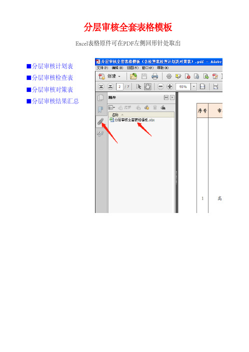 分层审核全套表格模板(含检查表检查计划及对策表)