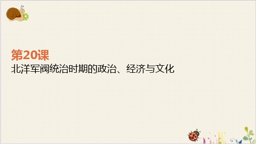 统编版高中历史必修中外历史纲要上北洋军阀统治期的政治、经济与文化优秀PPT下载