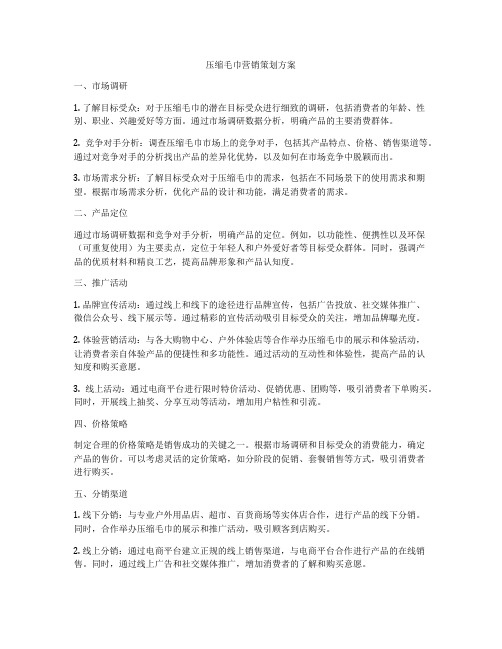 压缩毛巾营销策划方案