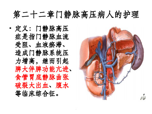 门静脉高压病人的护理ppt课件